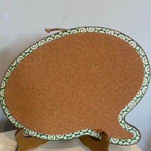 Small cork board great for any room trimmed in Kelly green